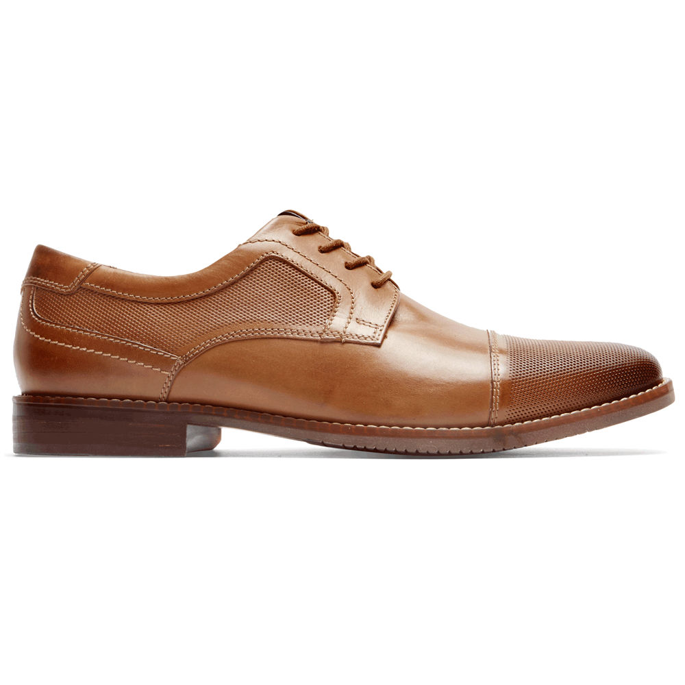 Sapatos Lace Ups Rockport Homem Marrom - Style Purpose Cap Toe Blucher - 91530ETOF